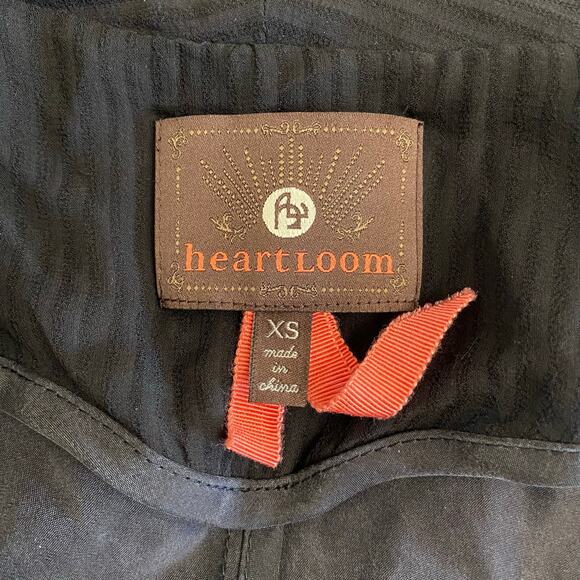 Heartloom Silk Buttoned Blazer Womens Size XS Gray Black Business Luxury - Picture 2 of 9